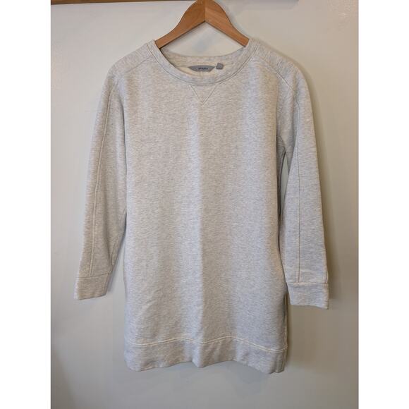 Athleta Dresses & Skirts - Athleta Lolo Sweatshirt Dress Heather Gray Crewneck Pockets Small